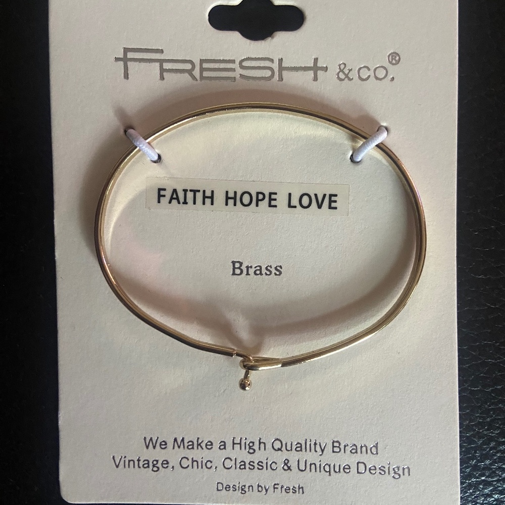 NWT Faith-Love-Hope bracelet